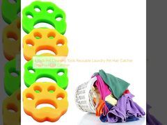 4 Pack Pet Cleaning Tools Reusable Laundry Pet Hair Catcher Dog Hair Lint Catcher